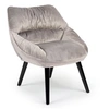 Image de Fauteuil Design en Velours "Neal" 74cm Gris