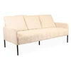 Image de Canape dangle droit fixe menzzo look 3 places en velours cotele beige