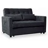 Image de Canapé Convertible 2 Places "Kyara" 133cm Noir