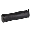 Image de Trousse scolaire ronde en cuir 1 compartiment Noir