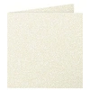 Image de 25 Cartes double Pollen - Ivoire irisé - 135x135mm