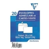 Image de Pack de 20 enveloppes et 20 cartes visite Adhéclair Blanc