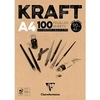 Image de Bloc collé de 100 feuilles A4 Kraft Brun