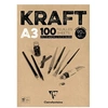 Image de Bloc collé de 100 feuilles A3 Kraft Brun