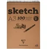 Image de Bloc Sketch A3 Croquis Spiralé - 29,7 X 42 Cm - 90G -