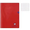 Image de Cahier - 24x32(cm) - Petits carreaux - 96 pages - couverture en polypro - sans spirale - - Mimesys