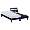 Image de Ensemble relaxation 100% latex 5 zones 73kg/m3 + sommier avec réglage fermeté partout - Dimensions - 2x80 x 200 cm