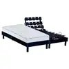 Image de Ensemble relaxation 100% latex 5 zones 73kg/m3 + sommier avec réglage fermeté partout - Dimensions - 2x90 x 200 cm