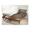 Image de Selenia Lit Relaxation Matelas 100% Latex 5 Zones + Sommier Merisier Lattes Avec Réglage Fermeté Au Niveau Lombaire 140 x 190 cm