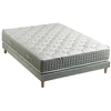 Image de Selenia Ensemble Matelas Ressort 7 Zones Face Hiver/Eté HYGO + Sommier Vert Céladon LEO Fabriqué En France 140 x 190 cm