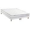 Image de Ensemble Matelas Latex 3 Zones Pure + Sommier 2x80x200 Sommier Blanc