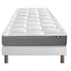 Image de Ensemble Matelas accueil mémoire de forme MAM AZUR + Sommier - Dimensions - 90 x 190 cm, Sommier - Blanc