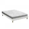 Image de Ensemble Matelas Mousse Accueil Memoire De Forme Mam Azur + Sommier 2x80x200 Sommier Blanc