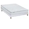 Image de Idliterie - Ensemble matelas ressorts 5 zones etoile + sommier - made in france - 140x190cm + sommier - blanc