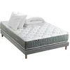 Image de Pack matelas Ressort 7 zones HYGGE + Sommier + couette + oreillers Fabriqué en France 160 x 200 cm, Sommier Gris chiné