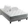 Image de Pack matelas Ressort 7 zones HYGGE + Sommier + couette + oreillers Fabriqué en France 2x80 x 200 cm, Sommier Gris chiné