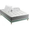 Image de Pack Matelas Ressort 7 zones + Sommier + couette + oreillers Fabriqué en France MAX 160 x 200 , Sommier Vert celadon