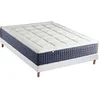 Image de Ensemble Matelas Ressort 7 zones + Mémoire de forme + Sommier KING STYLE Fabriqué en France 160 x 200 cm, Sommier Blanc