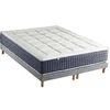 Image de Ensemble Matelas Ressort 7 zones + Mémoire de forme + Sommier KING STYLE Fabriqué en France 2x90 x 200 cm, Sommier Gris chiné