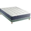 Image de Ensemble Matelas Ressort 7 zones + Mémoire de forme + Sommier KING STYLE Fabriqué en France 160 x 200 cm, Sommier Vert celadon