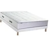 Image de Ensemble matelas Ressorts 7 zones cm + sommier PALACIO 2 FABRICATION FRANCAISE 140 x 190 cm, Sommier Blanc