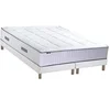 Image de Ensemble matelas Ressorts 7 zones cm + sommier PALACIO 2 FABRICATION FRANCAISE 2x80 x 200 cm, Sommier Blanc