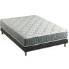 Image de Ensemble + matelas Ressort 7 zones Face Hiver/Eté différente HYGGE Fabriqué en France 160 x 200 cm, Sommier Noir
