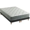 Image de Ensemble + matelas Ressort 7 zones Face Hiver/Eté différente HYGGE Fabriqué en France 2x90 x 200 cm, Sommier Noir