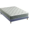 Image de Ensemble + matelas Ressort 7 zones Face Hiver/Eté différente HYGGE Fabriqué en France 140 x 190 cm, Sommier Bleu denim