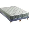 Image de Ensemble + matelas Ressort 7 zones Face Hiver/Eté différente HYGGE Fabriqué en France 2x80 x 200 cm, Sommier Bleu denim