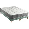 Image de Ensemble Matelas Ressort 7 zones + Sommier Fabriqué en France MAX 2x90 x 200 , Sommier Vert celadon