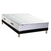 Image de Ensemble matelas Ressorts 7 zones cm + sommier PALACIO 2 FABRICATION FRANCAISE 140 x 190 cm, Sommier Noir