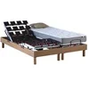 Image de Ensemble literie électrique relaxation à plots + Matelas mousse HR35 - 2x80 x 200 cm