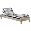 Image de Ensemble lit électrique relaxation multi lattes + Matelas Mousse 35HR Couleur - Beige, - 90 x 190 cm