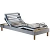 Image de Ensemble lit électrique relaxation multi lattes + Matelas Mousse 35HR Couleur - Gris Clair, - 90 x 190 cm