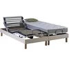 Image de Idliterie 140x190 en bois matelas sommier tete de lit - sommier a lattes beige