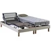 Image de Ensemble lit électrique relaxation multi lattes + Matelas Mousse 35HR Couleur - Beige, - 2x90 x 200 cm