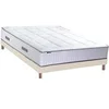 Image de Ensemble matelas ressorts 7 zones PALACIO + sommier en kit beige lattes flexibles 180x200