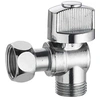 Image de Robinet d'arrêt wc équerre 1/4 tour mâle femelle écrou libre MF3/8 (12x17) laiton chromé - 294-12CL1