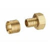 Image de Raccord droit à glissement pour tube PER - Ø 16 mm à visser femelle écrou libre F1/2' (15x21) Bague en laiton Sachet 10 pces - 3185-1516S10