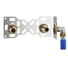 Image de FIXSYSTEM double : kit complet de fixation d'un robinet mural entraxe 150 mm Coudes d'alimentation à compression sur tube PER - Ø 16 mm, sortie mâle