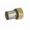 Image de Raccord droit à sertir profil TH pour tube PER - Ø 16 mm à visser femelle écrou libre F1/2' (15x21) Bague à sertir en inox Sachet 10 pces -