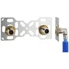 Image de FIXSYSTEM double : kit complet de fixation d'un robinet mural entraxe 150 mm Coudes d'alimentation à sertir profil TH sur tube PER - Ø 16 mm, sortie