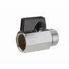 Image de Mini vanne d'arrêt à sphère 1/4 tour mâle femelle MF3/8 (12x17) - 4310-12L1