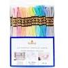 Image de Fils de laine - 12 échevettes - Fil mouliné - DMC - Coloris pastels - Broderie - Point de croix