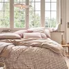 Image de Housse de Couette imprimée en Percale de Coton, Made in France, Vichy, 140 x 200 cm, Essix, Beige Dune en occasion ou reconditionné