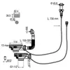 Image de Bonde de vidage automatique D90mm pour évier double cuve - - 00 438000 000 00