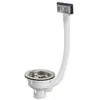 Image de Bonde à panier avec grille inox pour évier épais D90 avec trop plein - - 00 408500 000 00