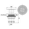 Image de Bonde de receveur D60 + grille marguerite D85 sortie verticale - - 00 575100 000 00