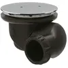 Image de Drain de douche réglable Valentin noir/chromé 90mm